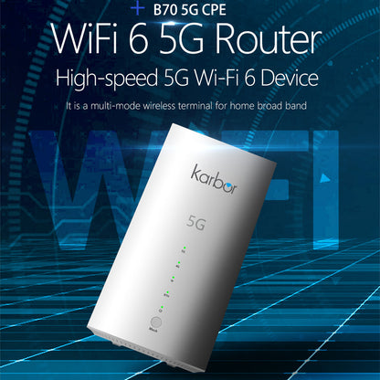 Karbor B70 Indoor 5G CPE Router | SIM Card Slot