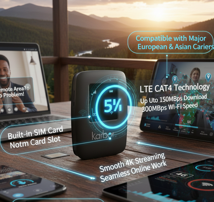 Karbor MF820 4G Cat6 Dual-Band Portable WiFi Router